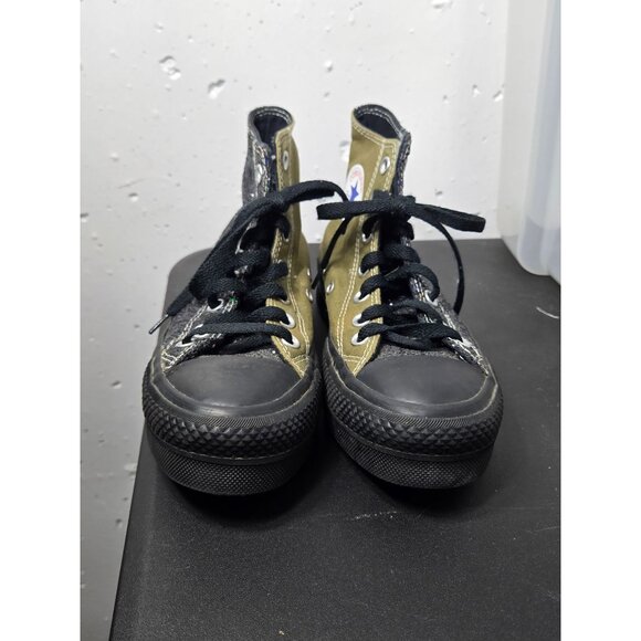 Converse Chuck Taylor All Star Womens Green Black High Platform Glitter Shoes 6 - Picture 10 of 12